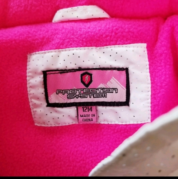Protection System Girls Hooded Parka Puffer Jacket 12 Months White Sparkle. - Picture 7 of 8